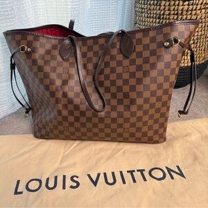 Neverfull GM Damier Ebene coated canvas- Brown Tote- Large, Like new, 40% off